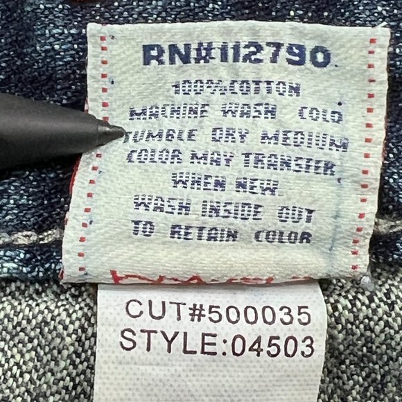True Religion Distressed Flare Blue Jeans Womens 27 New NWT USA 04503 - Picture 10 of 15